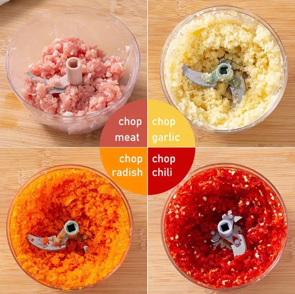 ShopGlobal Handy Chopper 1000ML Purple Vegetable & Fruit Chopper (1)