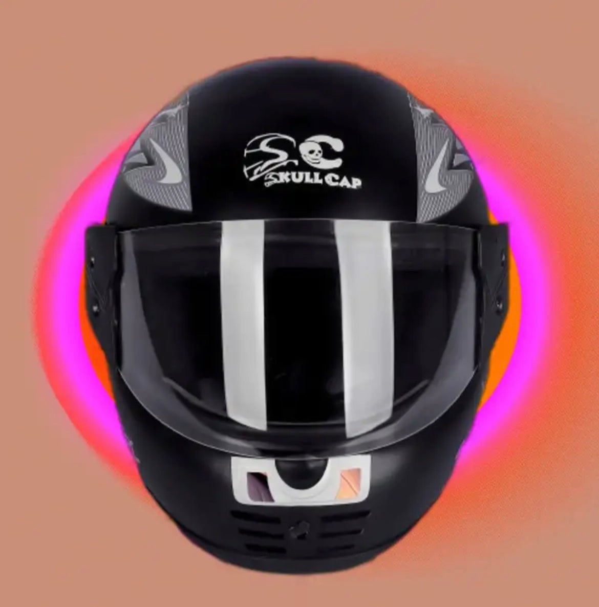 MonteX-1 ABS Material Full Face Stylish Helmet with Plain Visor For Men Motorbike Helmet Motorbike Helmet (GREY)