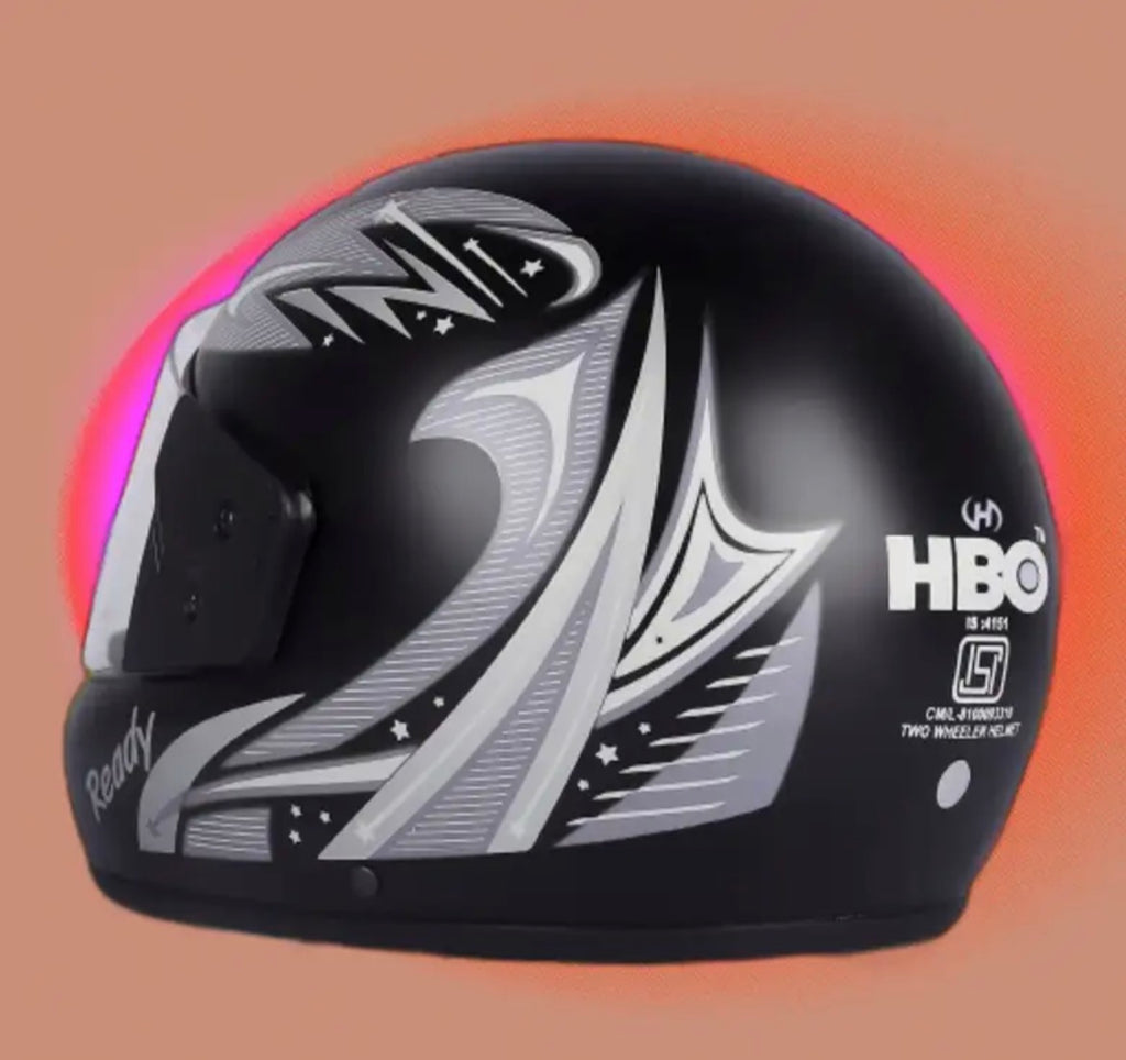 MonteX-1 ABS Material Full Face Stylish Helmet with Plain Visor For Men Motorbike Helmet Motorbike Helmet (GREY)